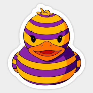 Striped Egg Rubber Duck Sticker